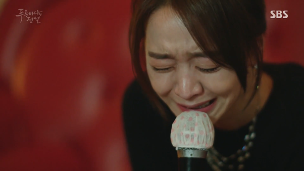 Si Ah crying after she was rejected by Jeon Jae